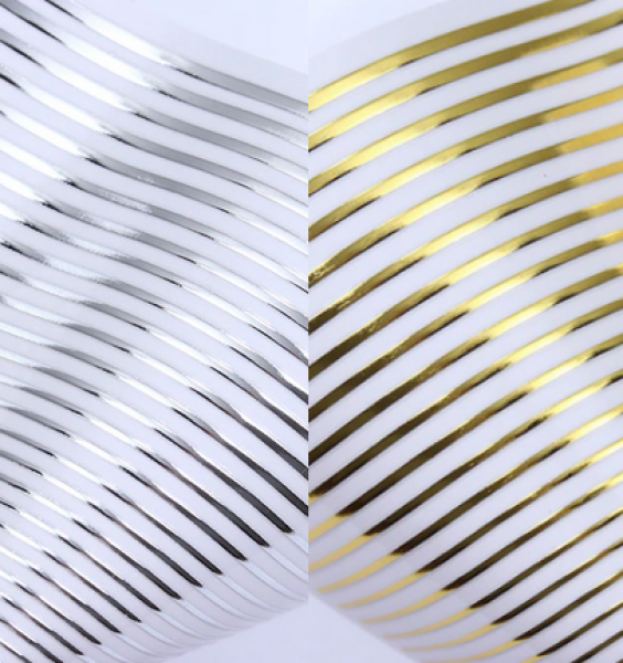 Gold & Silber Nagel Aufkleber